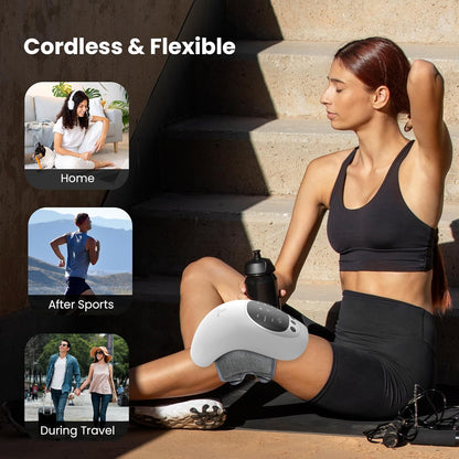 Heated Knee Massager with Heat & Vibration – Deep Heat Therapy for Fast Pain Relief