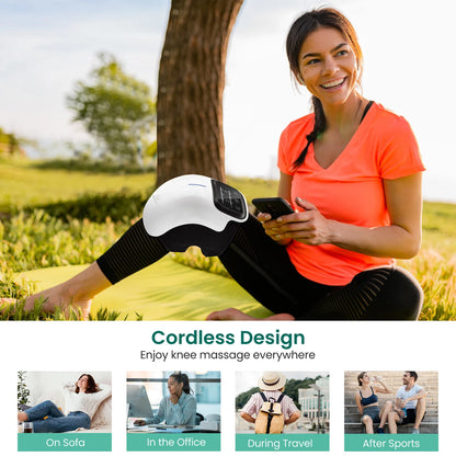 Heated Knee Massager with LED & Heat Therapy