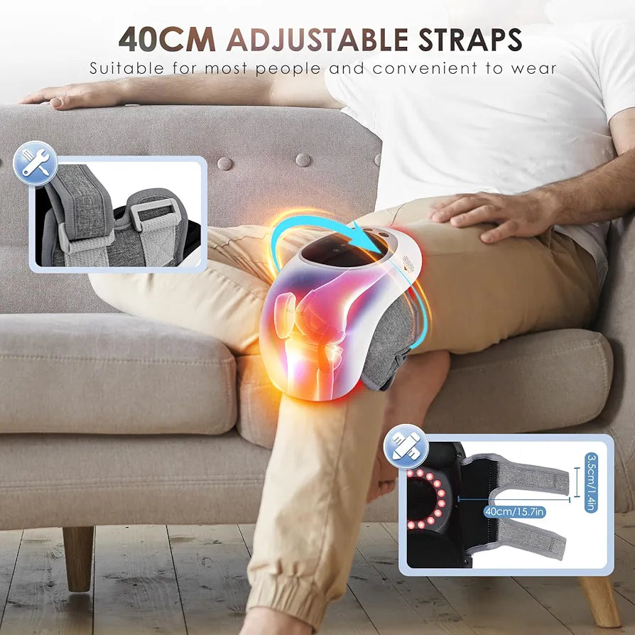 Heated Knee Massager with Heat & Vibration – Deep Heat Therapy for Fast Pain Relief